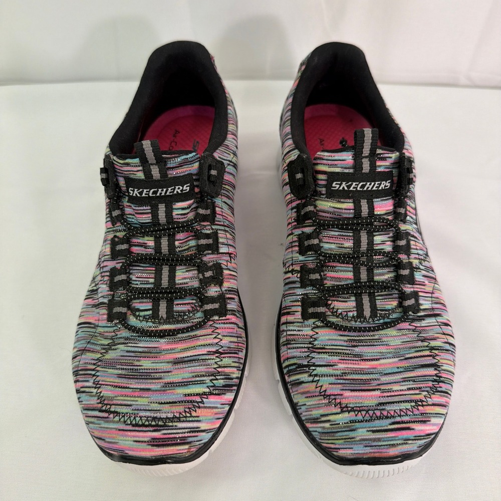 Skechers Flex Appeal 2.0 High Energy Multi Color Knit Bungee Sneakers Womens 5 - Picture 8 of 16
